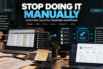 automate repetitive excel, CSV and data workflows