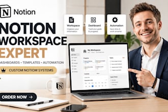 setup notion workspace notion template notion dashboard notion automation