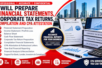 do financial statements, corporate tax returns, compilation and CPA attestation