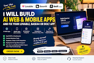 build ai web and mobile apps and fix your lovable, base44 or bolt app