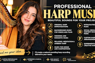 improvise and record on the harp