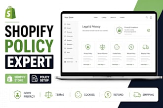 write shopify gdpr privacy policy terms cookie refund and shipping policy