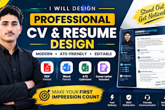 design a professional CV or modern resume for your career