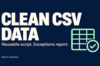 clean and validate your CSV data with a reusable python script