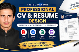 design a professional  and modern CV, resume