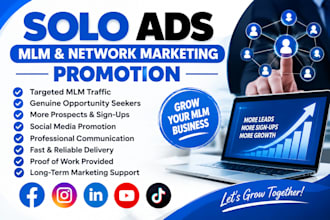 blast solo ads boost sign up, affiliate link promotion, MLM leads generation