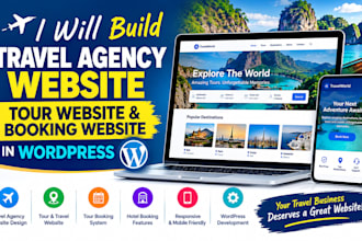 build travel agency website, tour website and booking website in wordpress