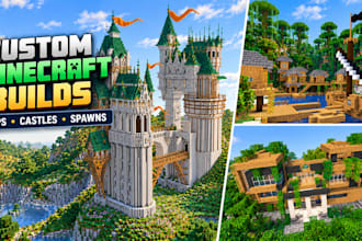 build custom minecraft maps, houses, castles, spawns, bases, builds and builder