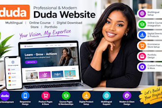 duda multilingual online course digital download store porfolio website