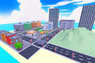 a custom roblox map, environment, city or game map