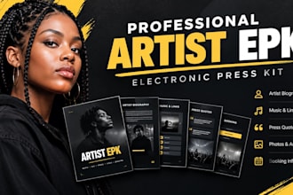 design a clickable artist epk electronic press kit for musicians