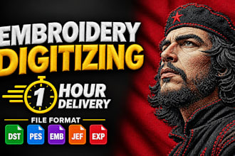 do professional embroidery digitizing for logo to dst pes jef