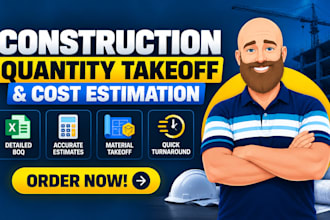 do accurate material take off, quantity takeoff construction cost estimation