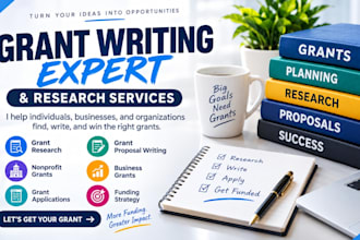 do grant writing, grant research, and grant applications for business