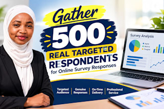 gather 500 real targeted respondents for online survey responses
