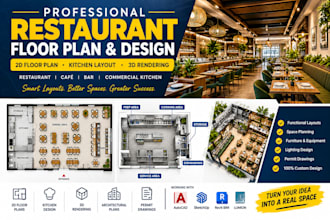 design restaurant floor plan layout commercial kitchen and architectural plans