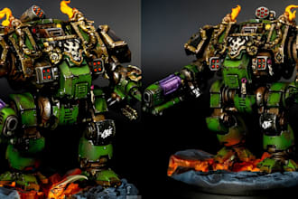 3d print and paint 3d miniature warhammer 40k 3d toy figure hand painting
