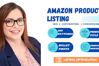 create an SEO optimized amazon product listing title bullets and description