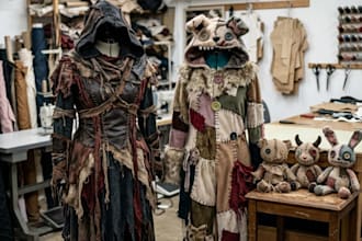 sew halloween horror costume cosplay character cosplay outfit props