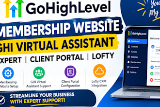 gohighlevel membership website ghi virtual assistant expert client portal lofty