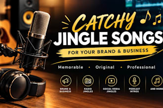 write and sing a catchy jingle song for your brand or business
