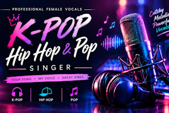 sing k pop, hip hop and modern pop vocals for your song