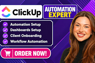setup clickup automation dashboards automation onboarding workflows