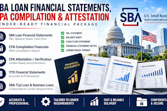 prepare sba loan financial statements, CPA compilation and attestation