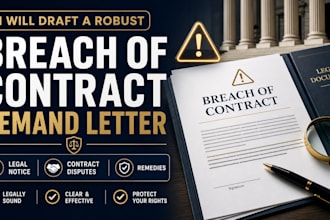 draft a robust breach of contract demand letter or legal notice