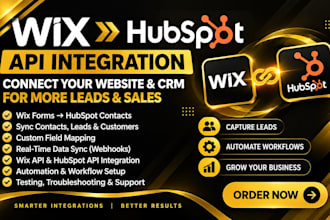 integrate wix with hubspot CRM API, forms, contacts and leads