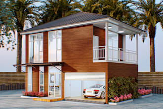 design energy efficient bioclimatic shipping container and modular homes