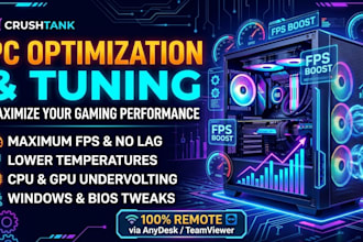optimize your PC for maximum fps, low latency, and undervolt cpu GPU