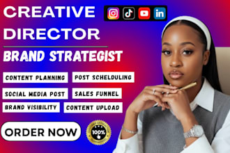 be your creative director and social media strategist for content and branding