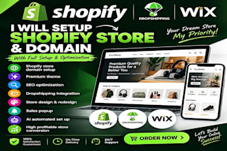 set up your shopify store and domain