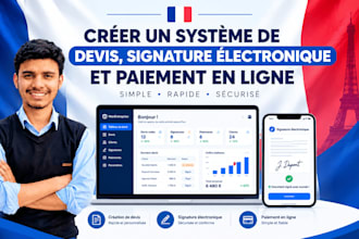 creer un systeme de devis, signature electronique et paiement en ligne