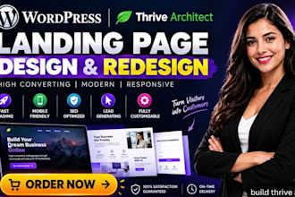 build thrive architect landing page wordpress website using thrive theme