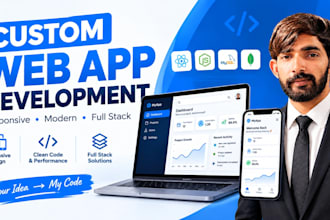 develop a custom web app with modern responsive design