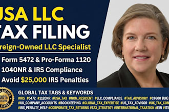 file and efile usa tax returns, 5472, 1120, 1040nr, llc and corporate tax ct600