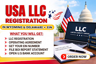 register your US llc in wyoming or delaware and get your ein