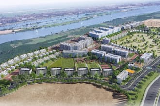 create large scale residential masterplan housing villa aerial site plan render