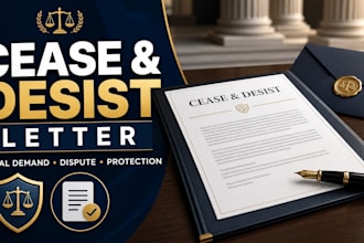 draft a professional cease and desist or legal demand letter