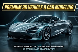 do high fidelity 3d car modeling, precise automotive surfacing, vehicle renders