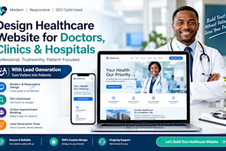 design healthcare website for doctors clinics and hospitals with lead generation