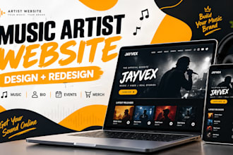 build bandzoogle music website, merch store, redesign music website dj website