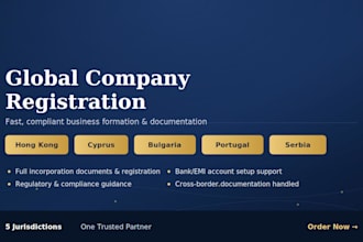 help register your company in hong kong cyprus bulgaria portugal or serbia