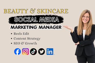 be your social media marketing manager for beauty and skincare