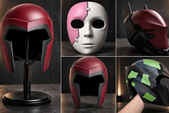 sculpt custom 3d mask helmet 3d print and paint cosplay mask helmet armor stl