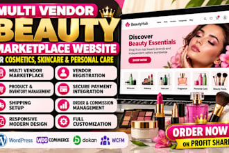 build multi vendor beauty marketplace for cosmetics skincare and personal cares