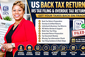 prepare and file US back tax returns, irs tax relief and overdue tax returns