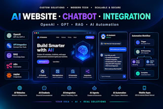 develop ai website, ai chatbot, ai integration and ai automation